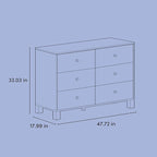 Storkcraft California 6-Drawer Double Dresser - Image 3