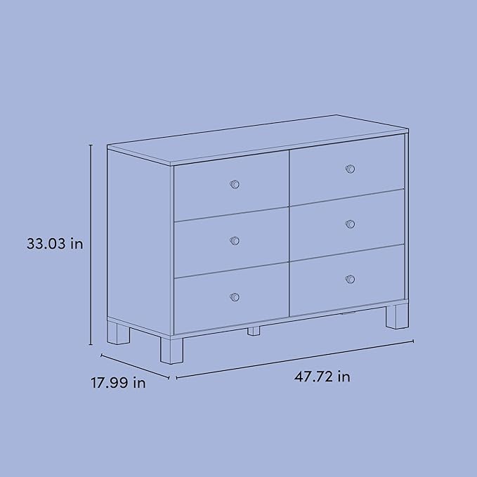 Storkcraft California 6-Drawer Double Dresser - Image 3