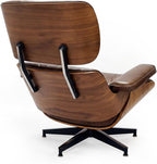 Top Grain Leather, Mid Century Chaise Lounge Chair and Ottoman, Reading Chair - Image 8
