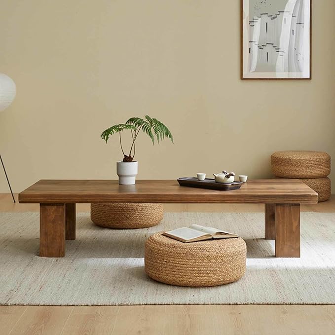 Solid Wood Japanese Tatami Coffee Table - Image 3
