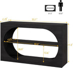 55-Inch Entryway Table with Storage, 3-Tier Console Tables, Behind Couch Table - Image 2