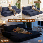 KEIKI 73.2" Queen Convertible Sofa Bed, 3-in-1 Pull Out Sleeper Couch - Image 3