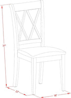 East West Furniture CLC-LWH-W Clarksville Dining Room Chairs - Image 3
