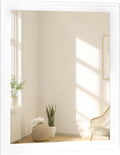White Mirror for Bathroom, Rectangle Rustic 30 x 36 inch Vanity Mirror for Wall by WIOWUR