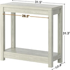 Besiost Small Farmhouse Wood Entryway Table Narrow Console Table - Image 3