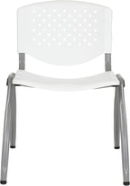 Flash Furniture HERCULES Series 880 lb. Capacity White Plastic Stack Chair - Image 10
