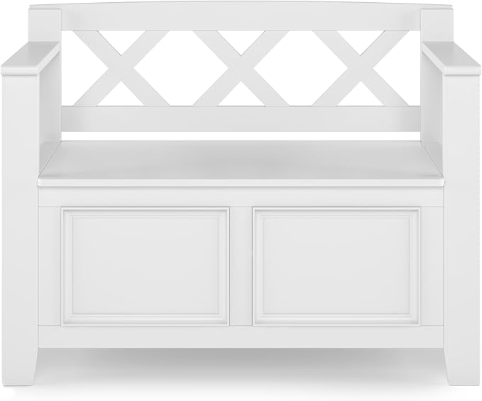 SIMPLIHOME Amherst Entryway Storage Bench - Image 5