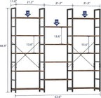 NUMENN Triple 5 Tier Bookshelf, Wide Book Shelf - Image 2