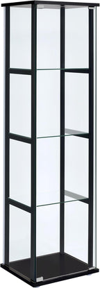 Coaster Home Furnishings Cyclamen 64-inch 5-Tier Clear Tempered Glass Curio by CoasterFineFurniture