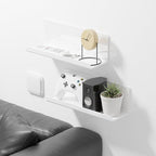 PAVSTINE Acrylic Wall Floating Shelves Set of 2, Wall Shelves White 12 Inch - Image 2