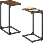 Simple Trending C Shaped Side Table, Small End Table Set of 2, TV Trays Sofa by SimpleTrending