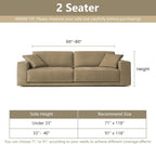 MYSKY HOME Couch Covers for 2 Cushion Couch Sofa, Chenille L Shape Sectional - Image 5