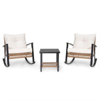 LAUSAINT HOME 3-Piece Rocking Bistro Set, Outdoor Patio Furniture - Image 8