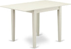 East West Furniture NDNO3-LWH-W 3 Piece Dining Room Table Set Contains a - Image 3