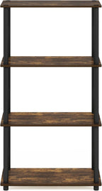 Furinno Turn-N-Tube Storage Shelves, 4-Tier Toolless Book Shelf, Corner Shelf - Image 8