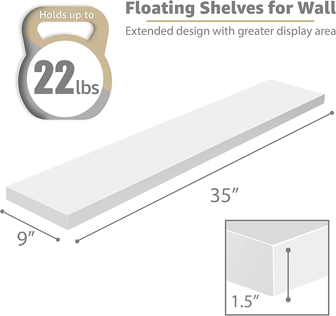 Sorbus Floating Shelves for Wall - Image 3