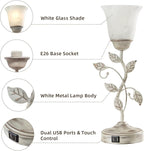 Rustic Touch Table Lamp for Bedroom, 3-Way Dimmable Nightstand Lamp - Image 4