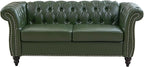 LEVNARY Chesterfield Loveseat, 2 Seater Tufted Couch - Image 8