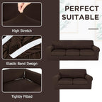 HunnmingRe Sofa Covers for 3 Cushion Couch Stretch Sofa and Loveseat Covers Set - Image 4