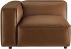 Modway Auren Vegan Leather Left Modular Armchair in Coffee - Image 8