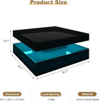 HedoAjim Black LED Coffee Table - Image 2