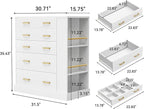 Drawer Dresser with LED Lights and Open Shelves, Modern Tall Chest of Drawers - Image 2