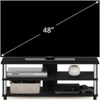 Furinno Sully 3-Tier Stand for TV up to 48 Inch, Americano/Chrome - Image 3