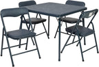 Flash Furniture Mindy Kids Navy 5 Piece Folding Table and Chair Set by FlashFurniture