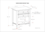 SIMPLIHOME Warm Shaker Bedside Table - Image 3