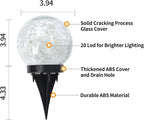 JKIMK Solar Globe Lights Outdoor Waterproof-Solar Balls Garden-Cracked Glass - Image 3