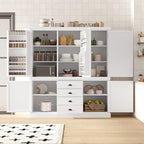 VilroCaz Freestanding Large Kitchen Pantry, Wooden Kitchen Organizers and by VilroCaz