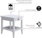 Leick Home Laurent 20 in. Solid Wood End Table - Image 7
