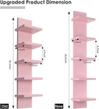 Homaterial 5 Tier Wall Shelf Unit, Decorative Wall Mount Vertical Shelving - Image 3
