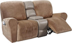 H.VERSAILTEX Velvet Stretch Recliner Couch Covers 6-Pieces Recliner Loveseat by HVERSAILTEX