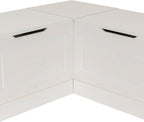 Linon Harris White Solid Pine Backless Nook - Image 19