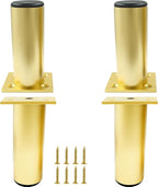 Set of 4 Aluminum Alloy Furniture Legs 4.7 Inch Height, 1.5 Inch Diameter by Kyuionty