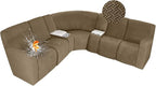 ALIECOM 100% Waterproof Recliner Sectional Couch Covers L Shape Stretch Corner by ALIECOM