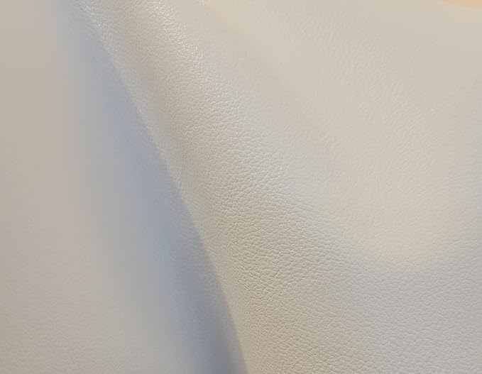 NAT Leathers | White Soft Faux Vegan Leather PU | 1 Yard Cut by The Yard | by NATLeathers