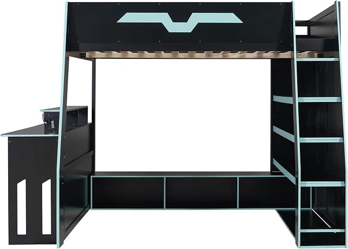 Full Size Wood Esports Loft Bed - Image 4