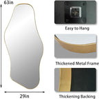 Large Irregular Mirror, Unique Shaped Abstract Wall Mirrors - Image 4