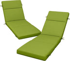 2 Pcs Outdoor Chaise Lounge Cushion 72" x 21" x 3", 4-Section Folding Patio by VOGVOG