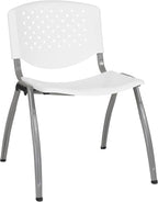 Flash Furniture HERCULES Series 880 lb. Capacity White Plastic Stack Chair by FlashFurniture