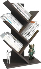 Godferyxin Book Tree Bookshelf, 5-Tier Wood Bookshelf Tree Bookcase - Image 9
