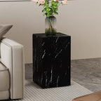 End Table, Side Table Living Room Table, Faux Marble Sofa Couch Bedside - Image 3