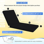 Basic Beyond Chaise Lounge Cushions Outdoor, 3-Layer Waterproof Outdoor - Image 4