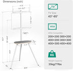 White Metal Tripod Easel TV Stand - Image 7