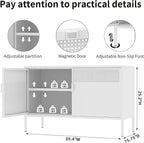 White Metal Storage Cabinet - Image 2