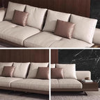 Italian Luxury Simple Leather Sofa, Solid Wood Frame, Spacious and Soft Sofa - Image 5