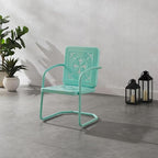Crosley Furniture Azalea 2-Piece Outdoor Chair Set, Vintage Retro Metal Patio - Image 8