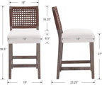 27" Woven Rope Counter Stools Set of 4 - Image 2